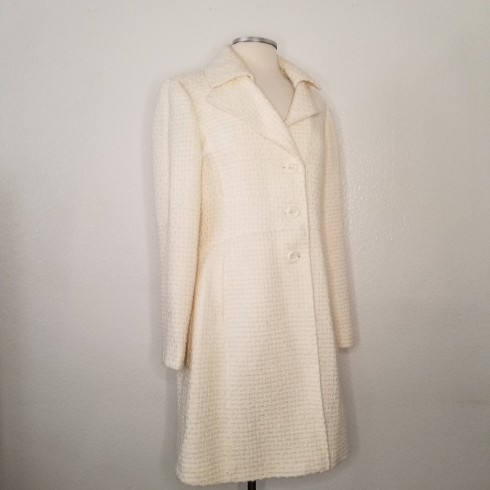 WORTHINGTON WOOL LONG CREAM PEACOAT - Picture 4 of 9